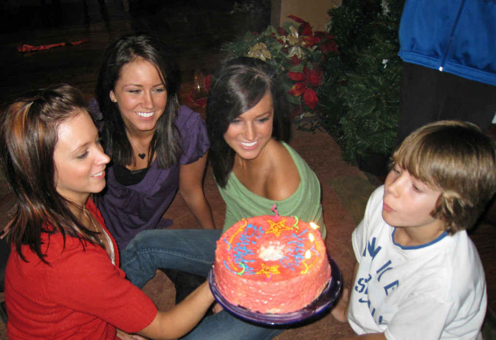 Elijah Birthday with sisters