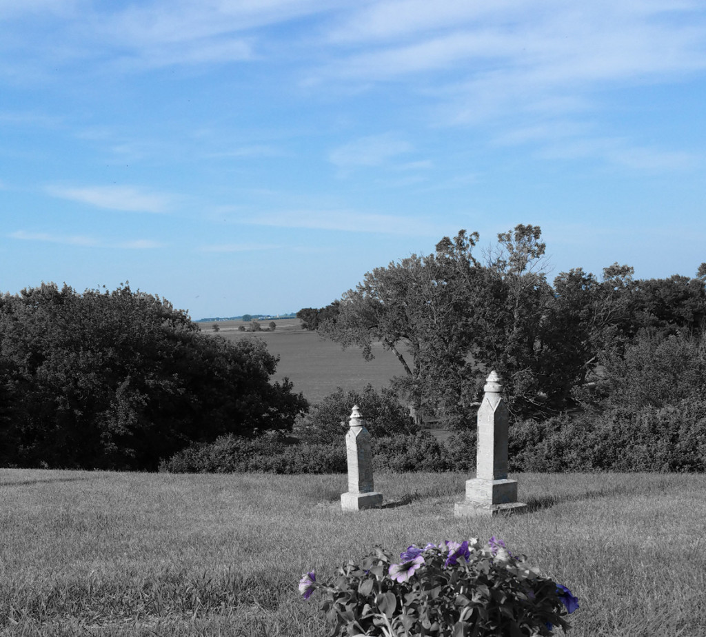 Elijah's Graveside View with blue sky